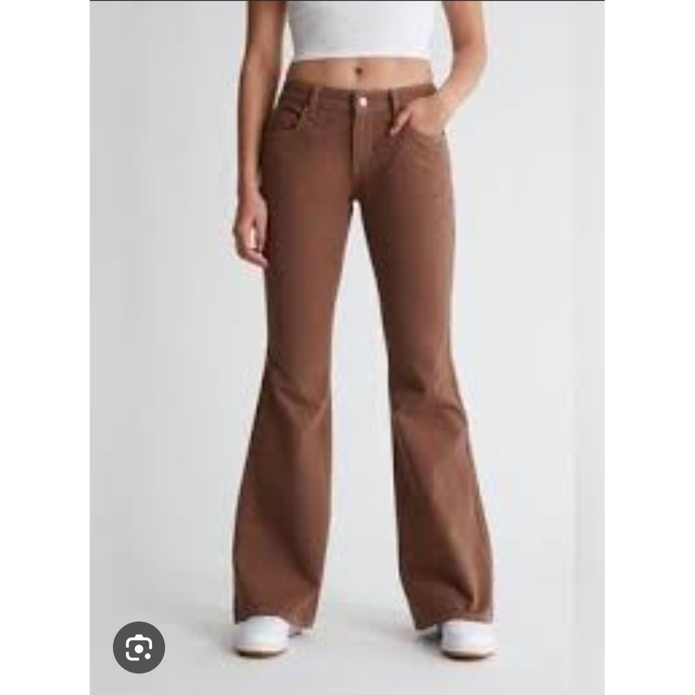 PacSun Womens High Rise Slim Flare Jeans Brown Size 25 Stretch Denim Pants